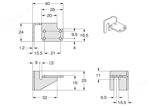 MS-SF2B-7 左側(cè)面下部安裝用